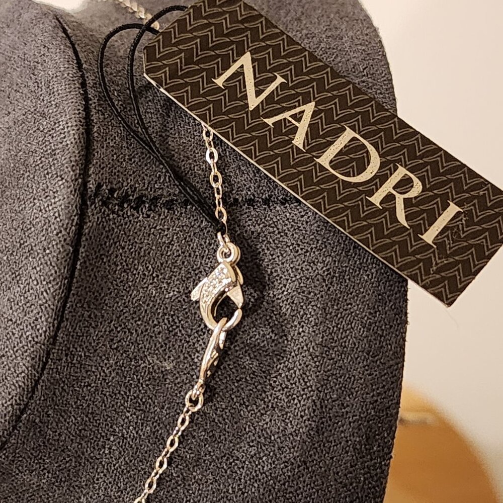 Brand New!! NADRI| Double Gum drop Pendant|Cubic Zirconia|Crystal Necklace - Picture 4 of 9